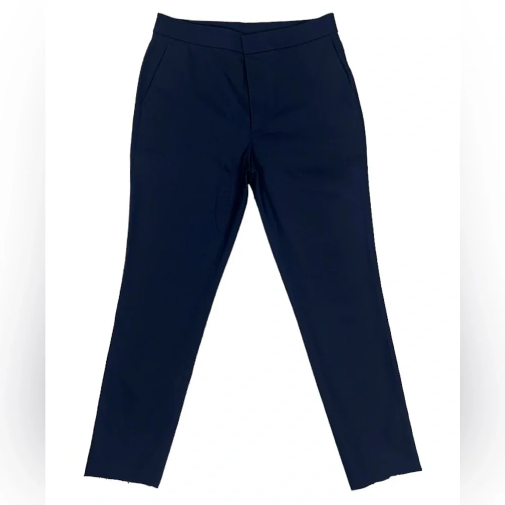 HELMUT LANG Slim Leg Twill Trouser Pants Black Raw Hem Black Sz. 10 DarkAcademia - Picture 4 of 16